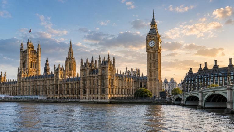 英国伦敦大本钟与威斯敏斯特宫